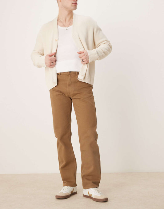 Straight Fit Vintage Washed Jeans