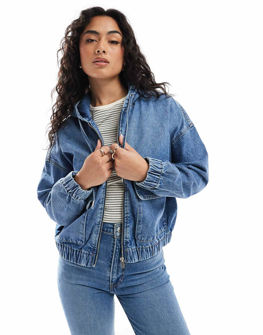 Hooded Denim Jacket