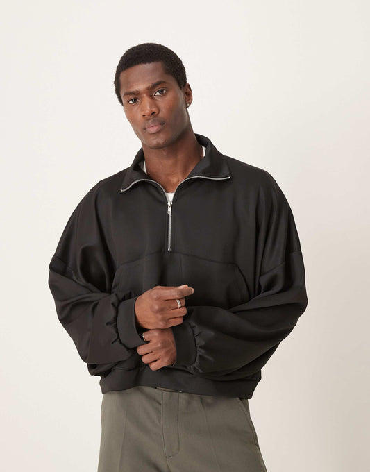 Extreme Oversized Boxy Jumper With Funnel Neck
