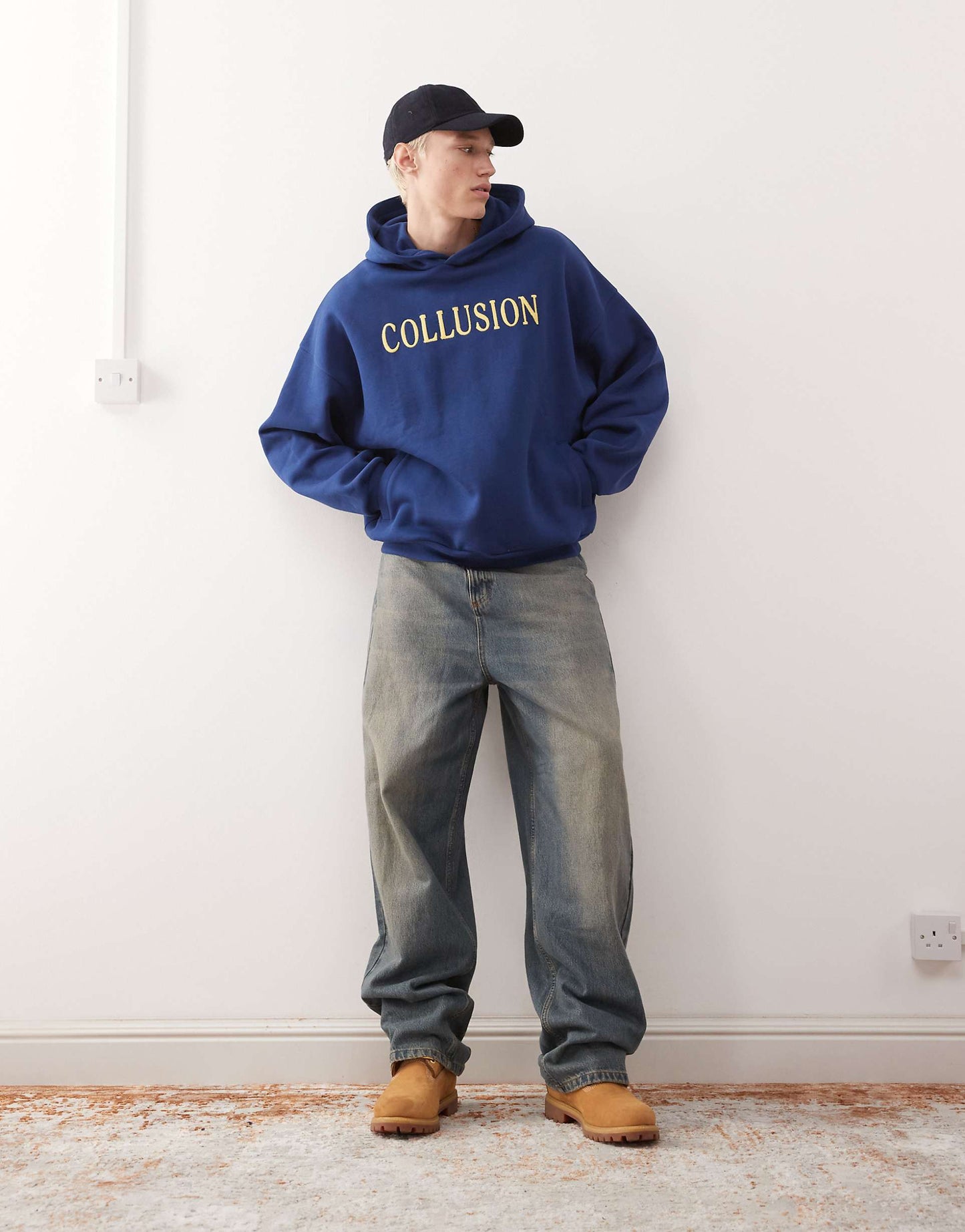 Oversized Embroidered Branded Hoodie