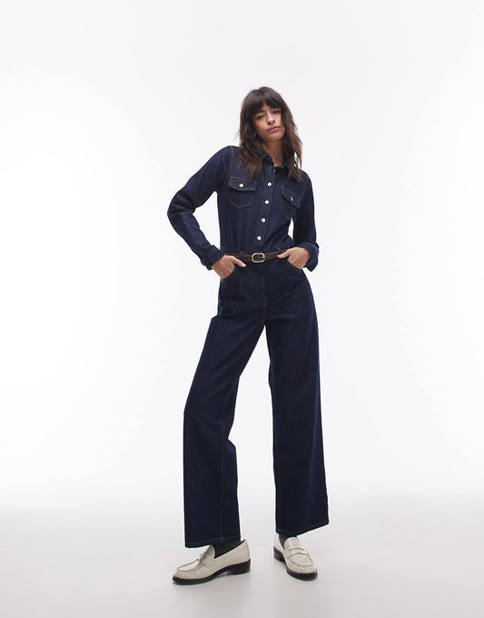 Denim Slim Fit Jumpsuit