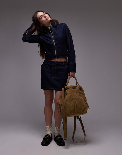 Denim Micro Pelmet Skirt