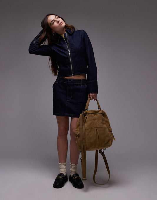Denim Micro Pelmet Skirt