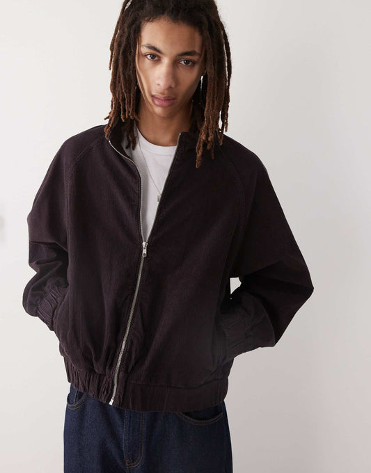 Cord Boxy Bomber Jacket