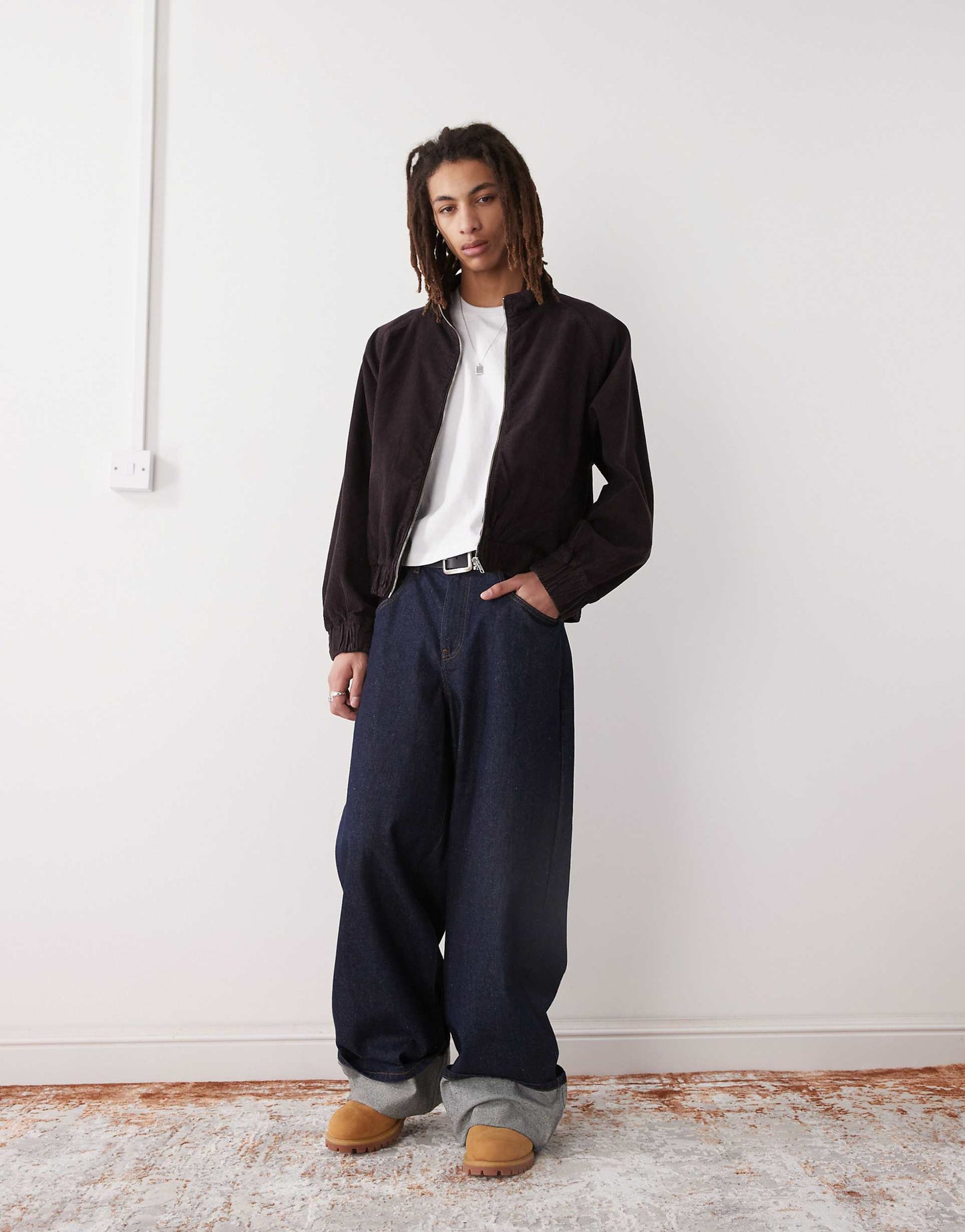 Cord Boxy Bomber Jacket