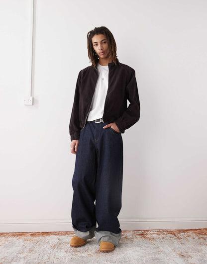 Cord Boxy Bomber Jacket