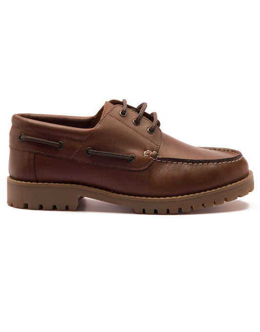 Cape' Men'S Leather Casual Lace-Up Boat Shoes