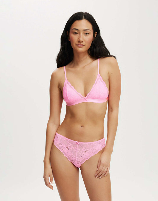 Everyday Lace Triangle Padded Bralette