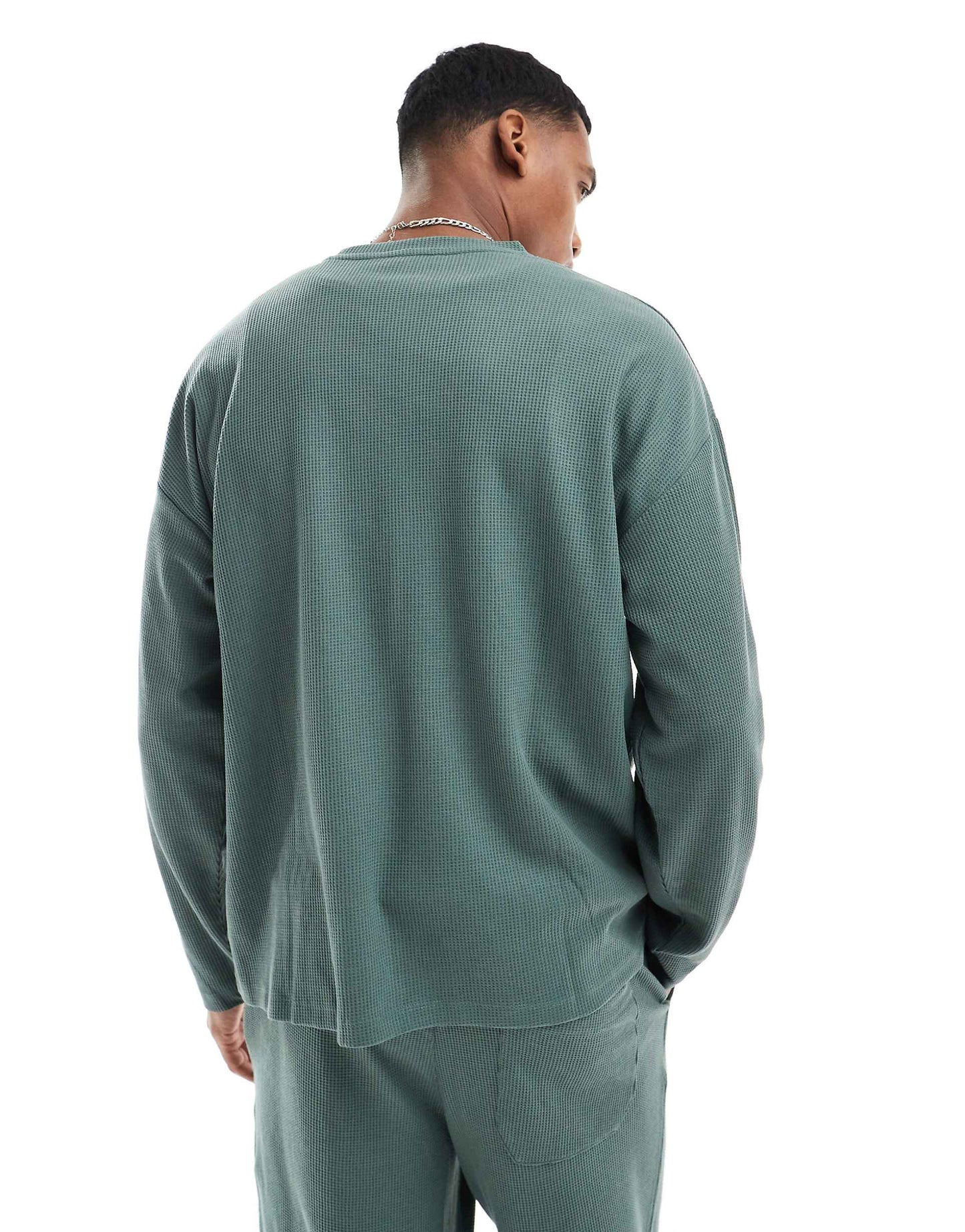 Long Sleeve Waffle T-Shirt Co-Ord