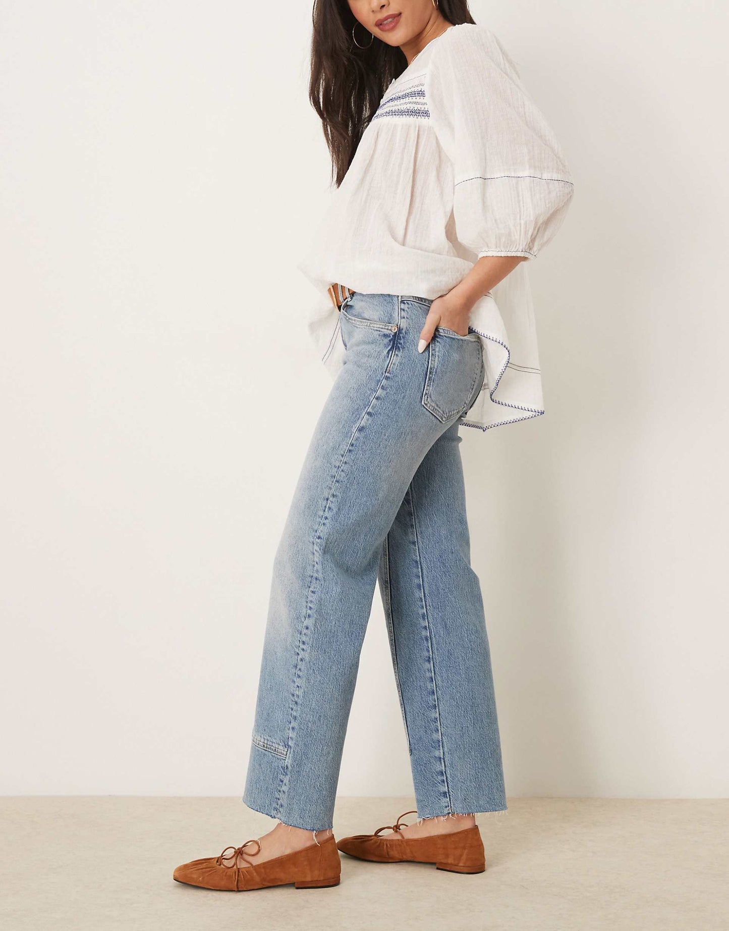 Risk Taker Mid-Rise Straight Leg Jeans