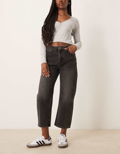 Deep Trance Dropped Waist Boyfriend Jeans