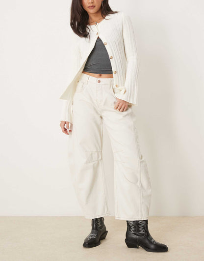 Good Luck Mid Rise Barrel Leg Jeans