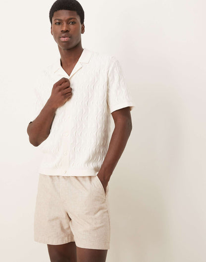Short Sleeve Knit Resort Button Through Polo