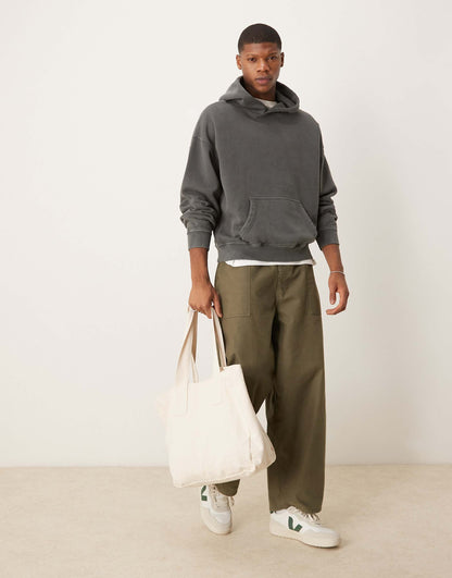 Essentials Hoodie Washed Grey