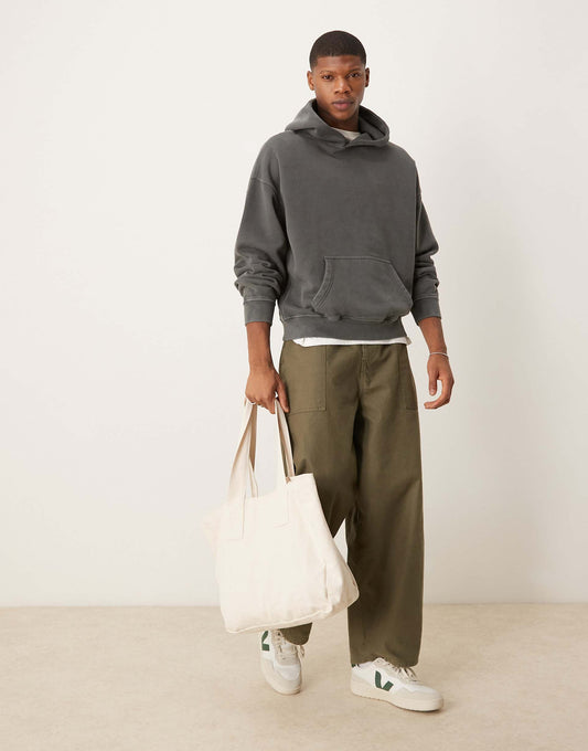 Essentials Hoodie Washed Grey