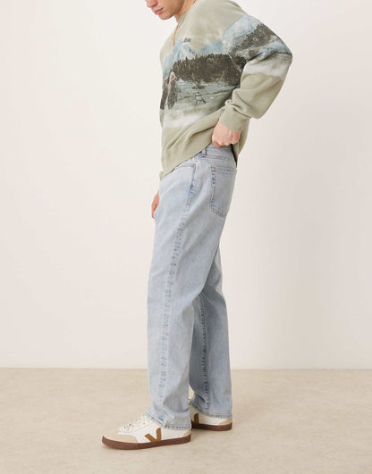 Athletic Fit Straight Leg Jeans