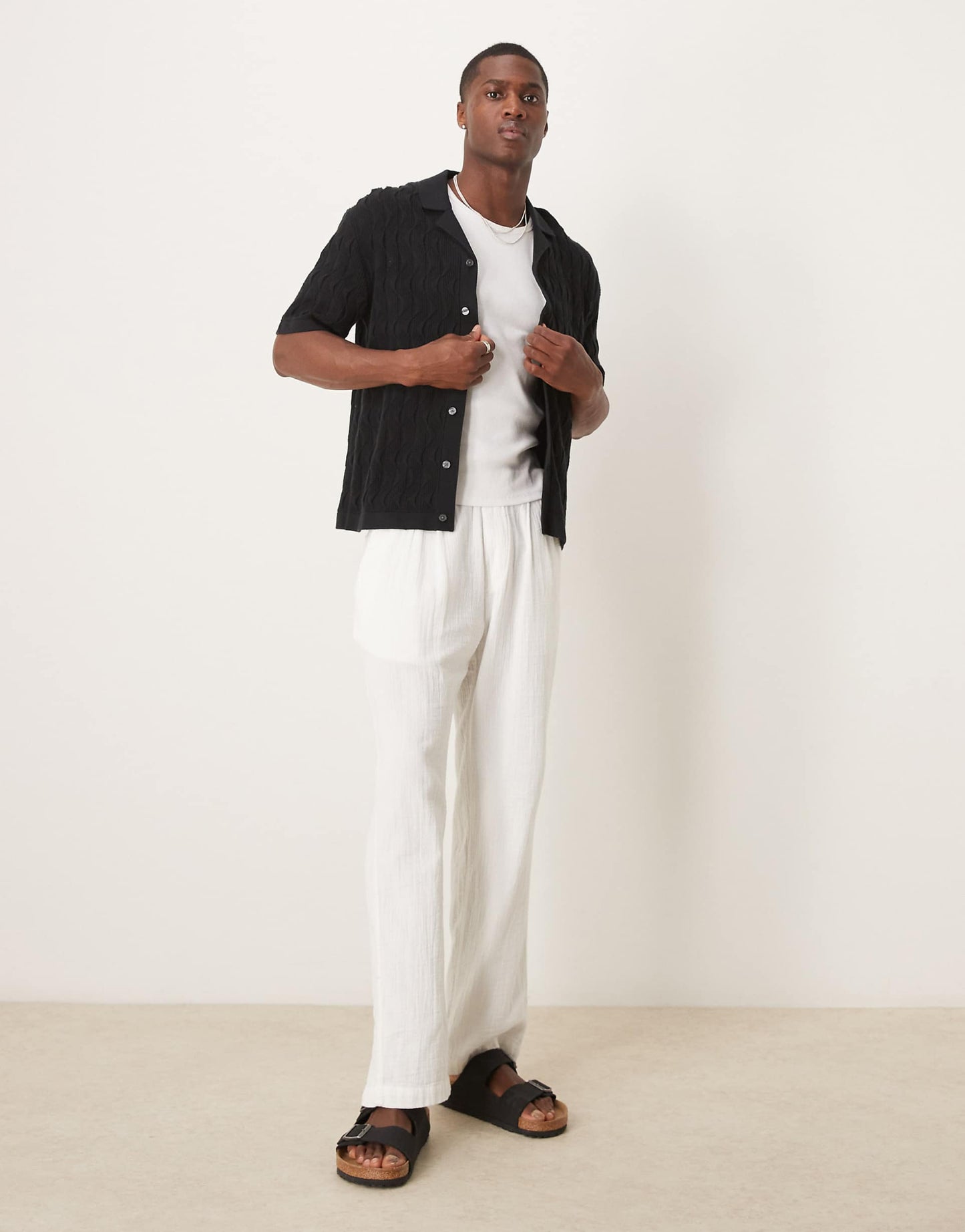 Short Sleeve Knit Button Up Polo
