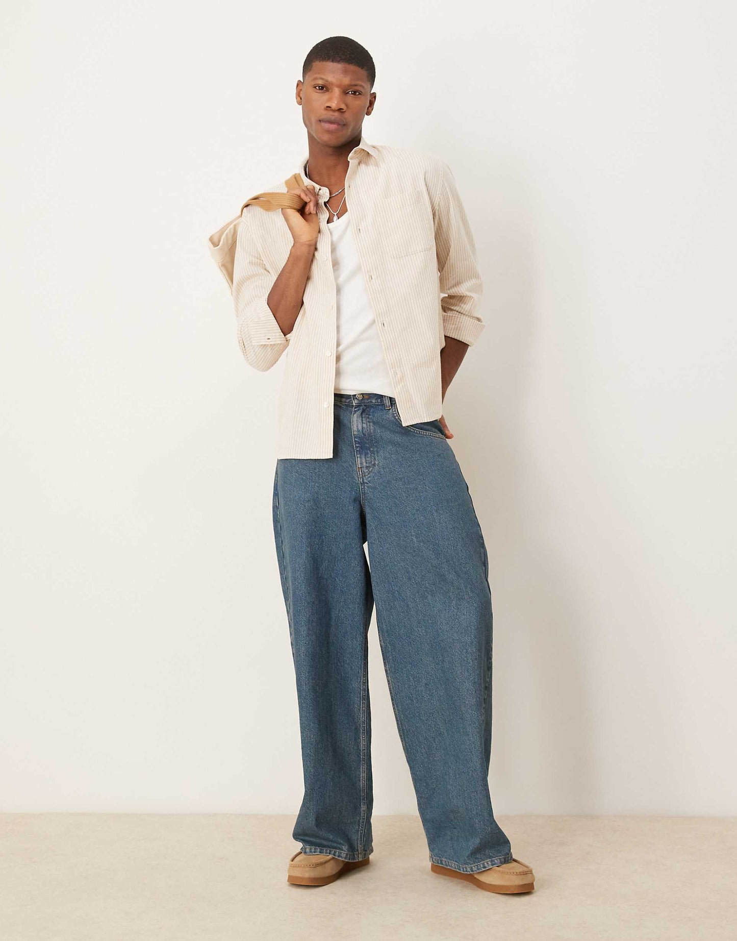 Long Sleeve Cropped Linen Shirt