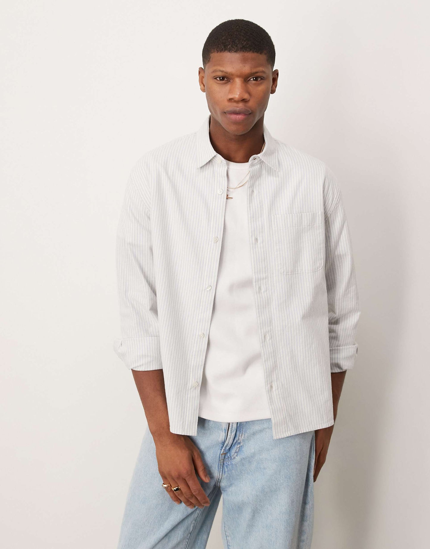 Long Sleeve Cropped Linen Shirt