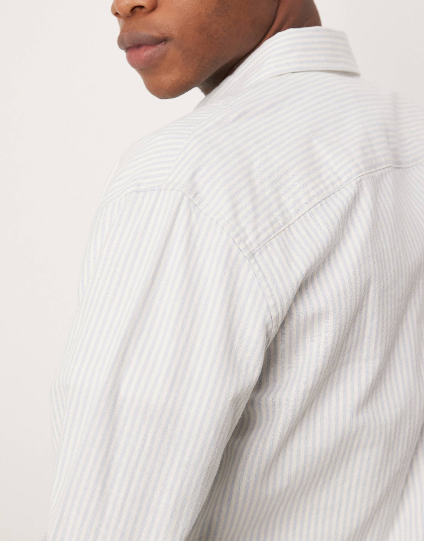 Long Sleeve Cropped Linen Shirt