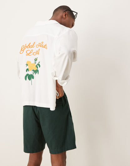 6 Inch Textured Linen Drawstring Shorts