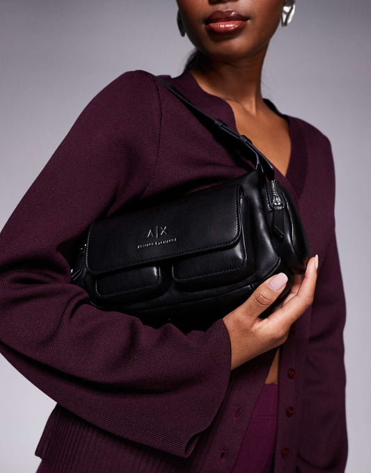 Logo Shoulder Bag With Pocket Details