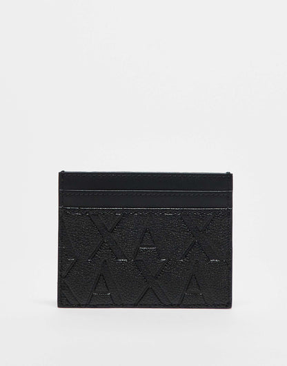 All Over Logo Leather Card Holder