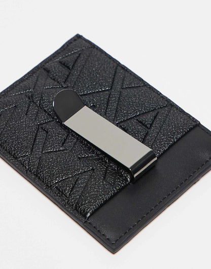 All Over Logo Leather Card Holder