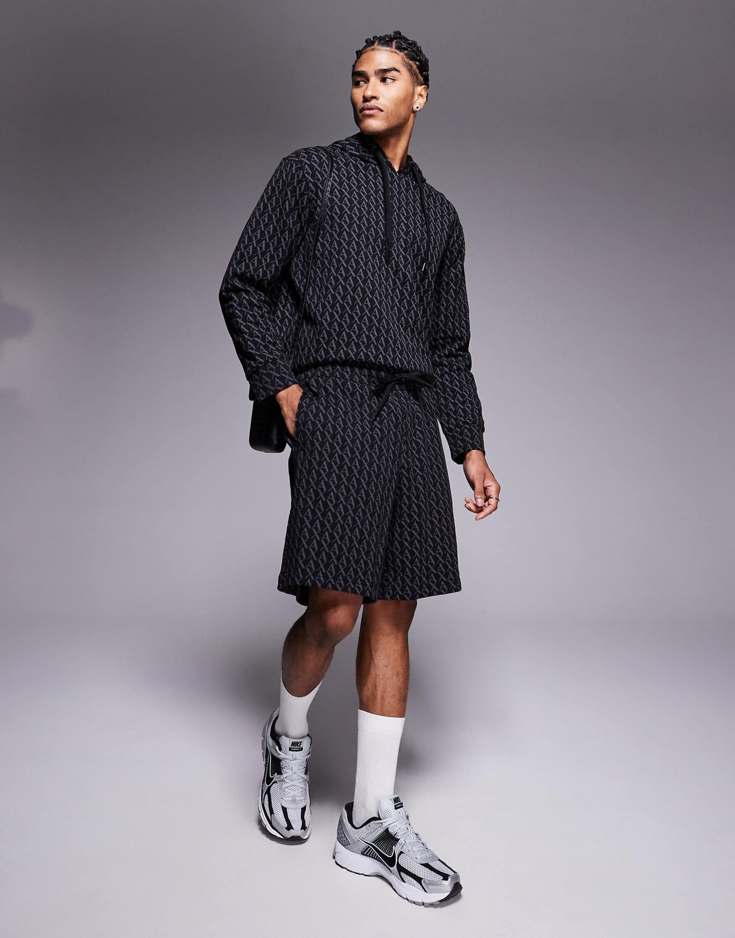 All Over Logo Print Shorts Co-Ord