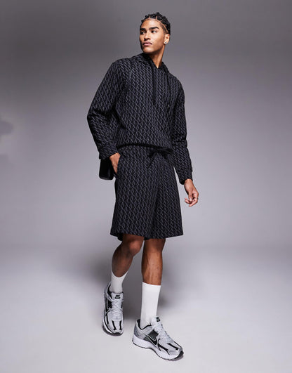 All Over Logo Print Shorts Co-Ord