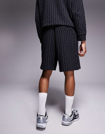 All Over Logo Print Shorts Co-Ord