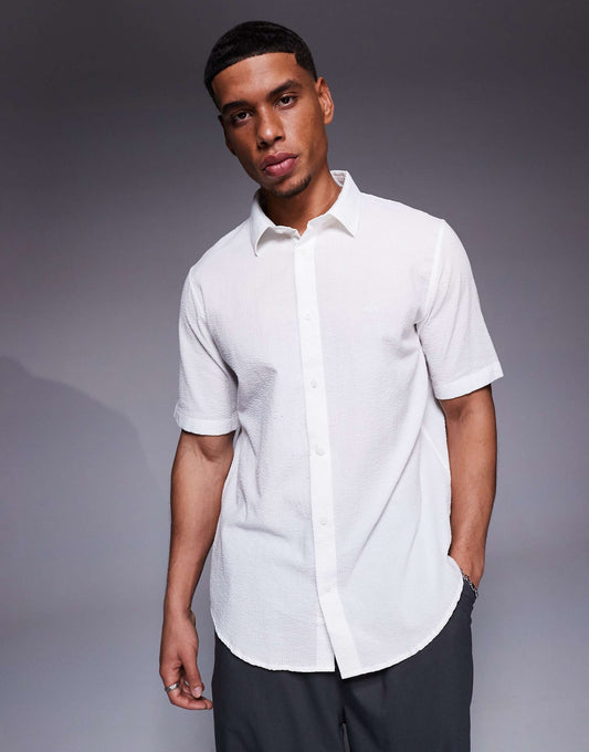Short Sleeve Textured Shirt
