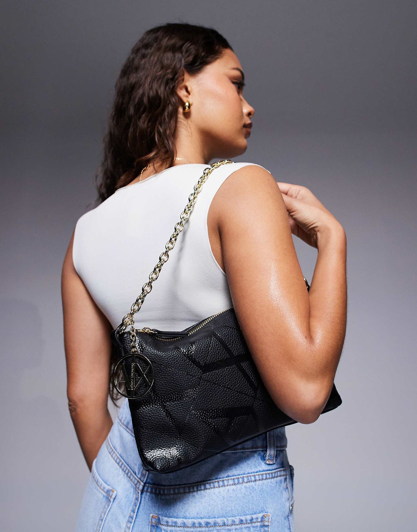 Monogram Logo Shoulder Bag