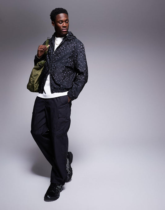 All Over Logo Hooded Jacket