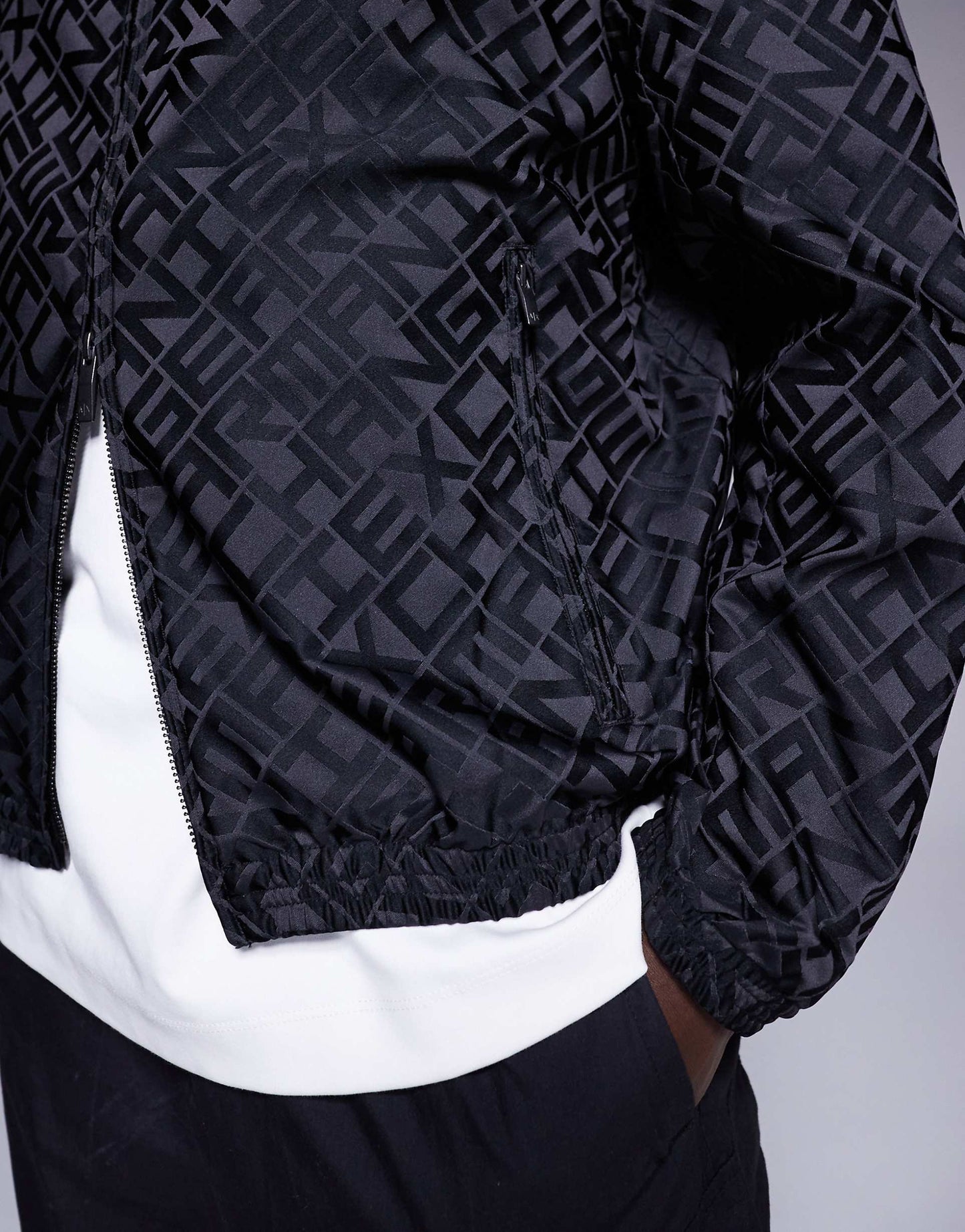 All Over Logo Hooded Jacket