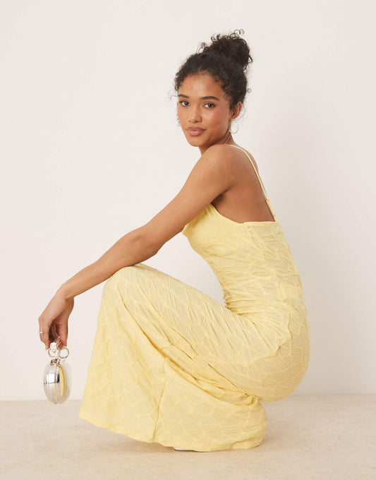 Textured Jersey Cami Maxi Dress