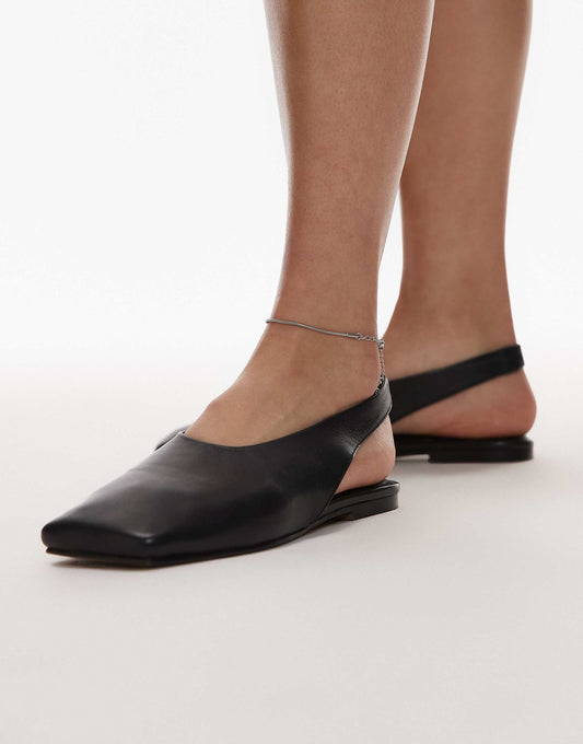 Brit Leather Slingback Ballet