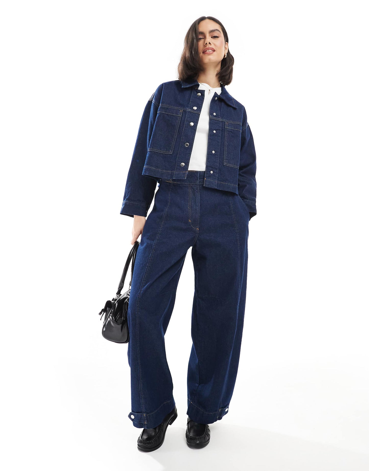 Crop Denim Shacket