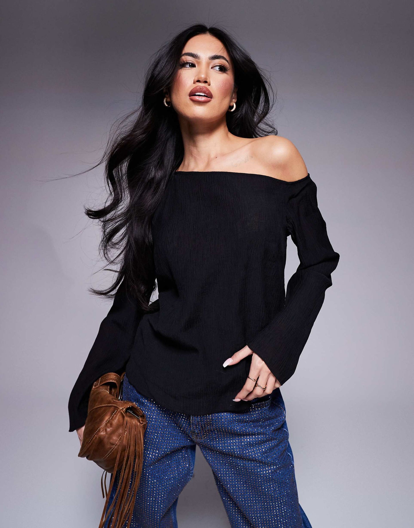 Off Shoulder Long Sleeve Top