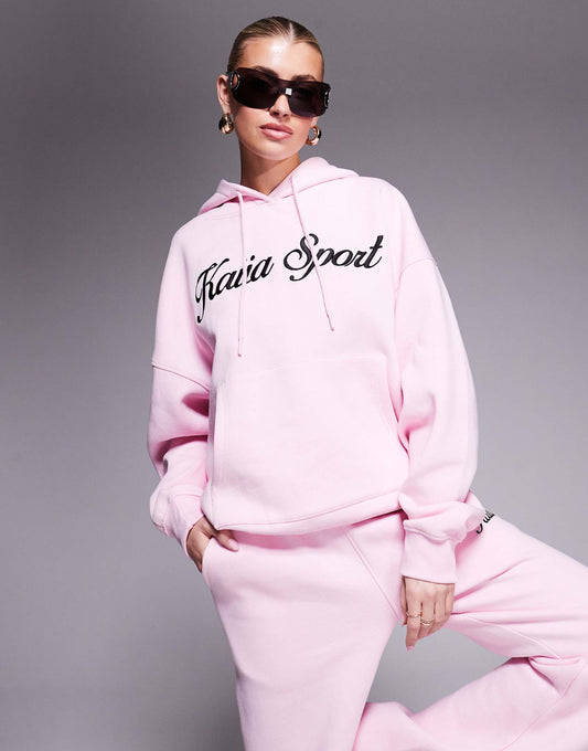 Sport Embroidered Script Logo Hoodie Co-Ord