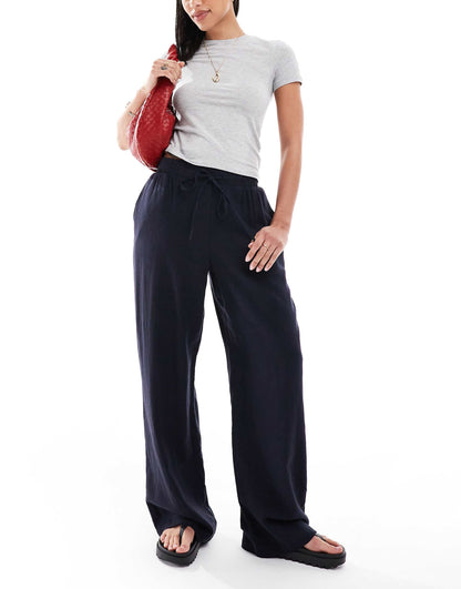 Linen Wide Leg Trousers