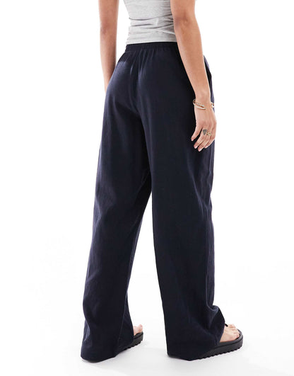 Linen Wide Leg Trousers