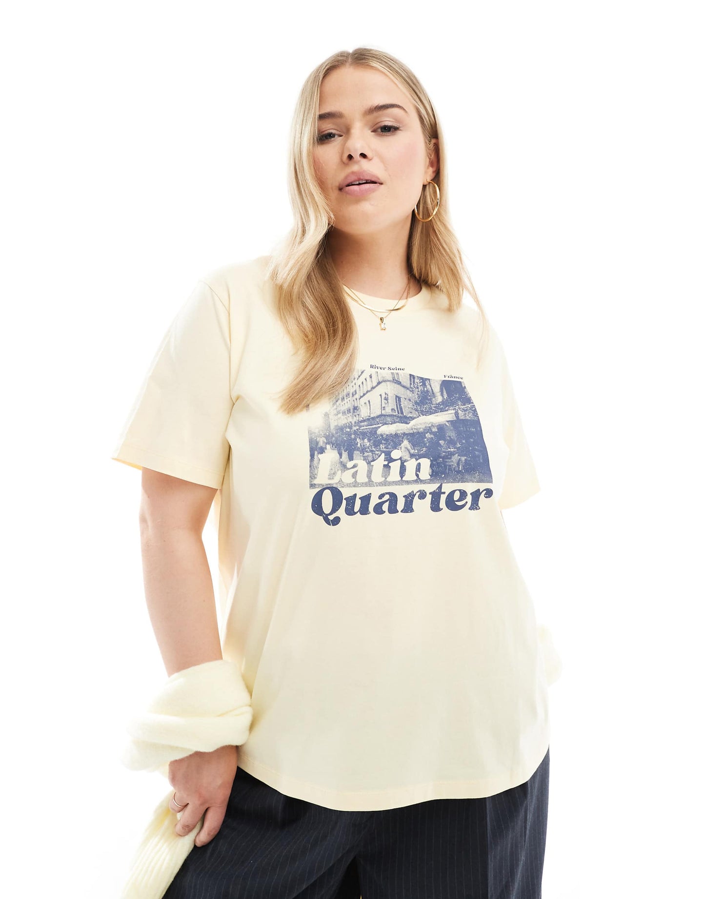 Curve Regular Fit T-Shirt With Latin Quarter Graphic