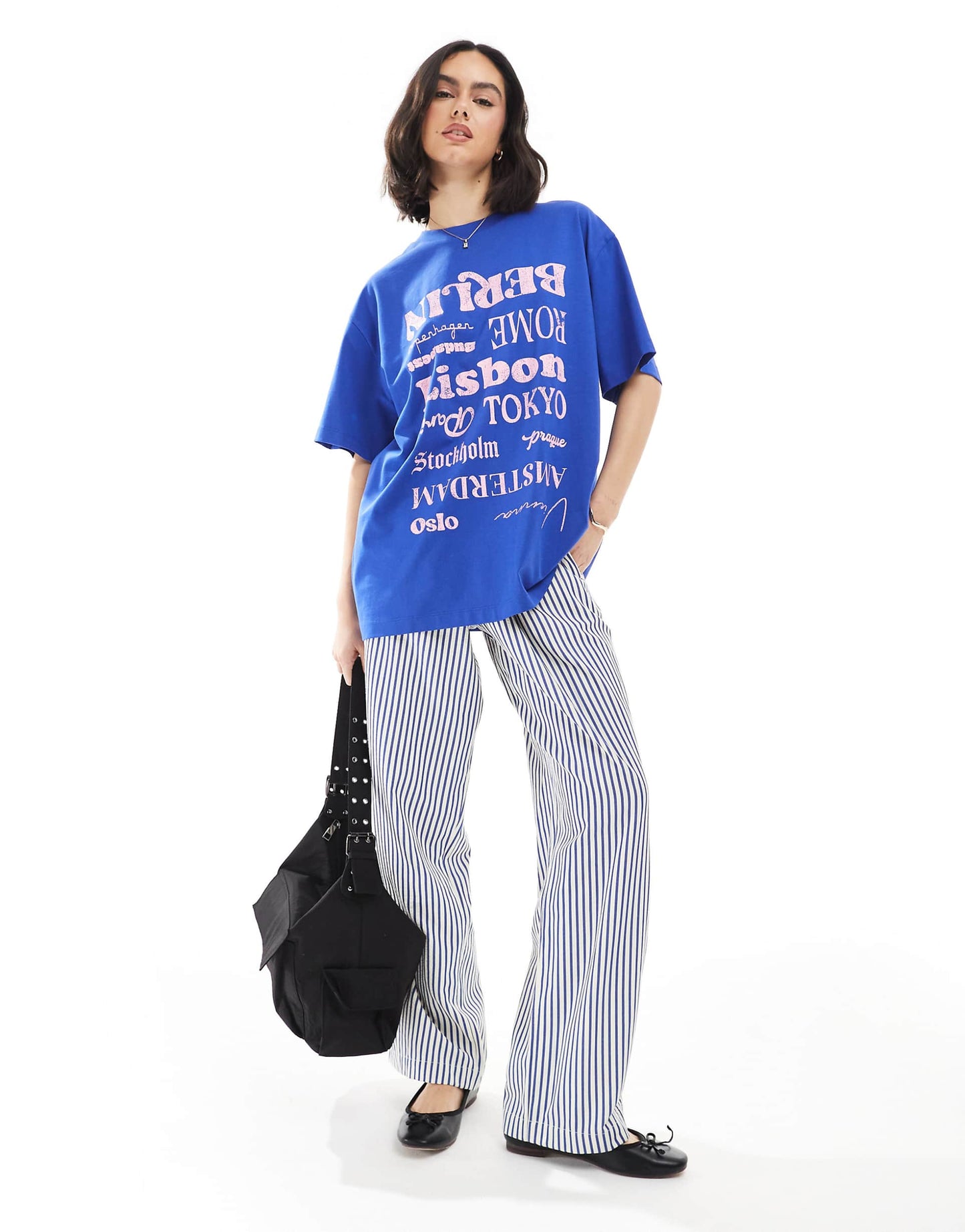 Oversized T-Shirt With Location Graphic