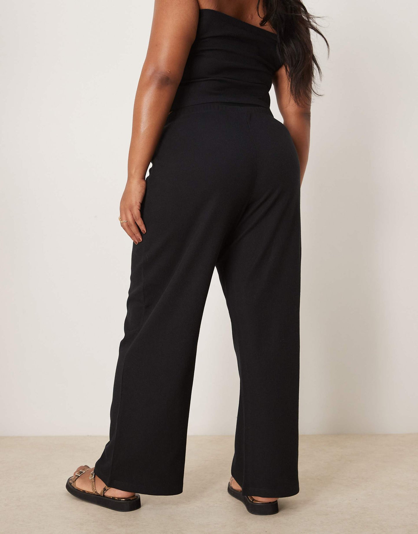 Curve Wide Leg Waffle Trouser