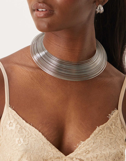 Wire Statement Collar Necklace