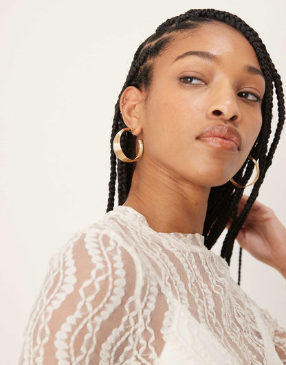 Statement Wire Hoop Earrings