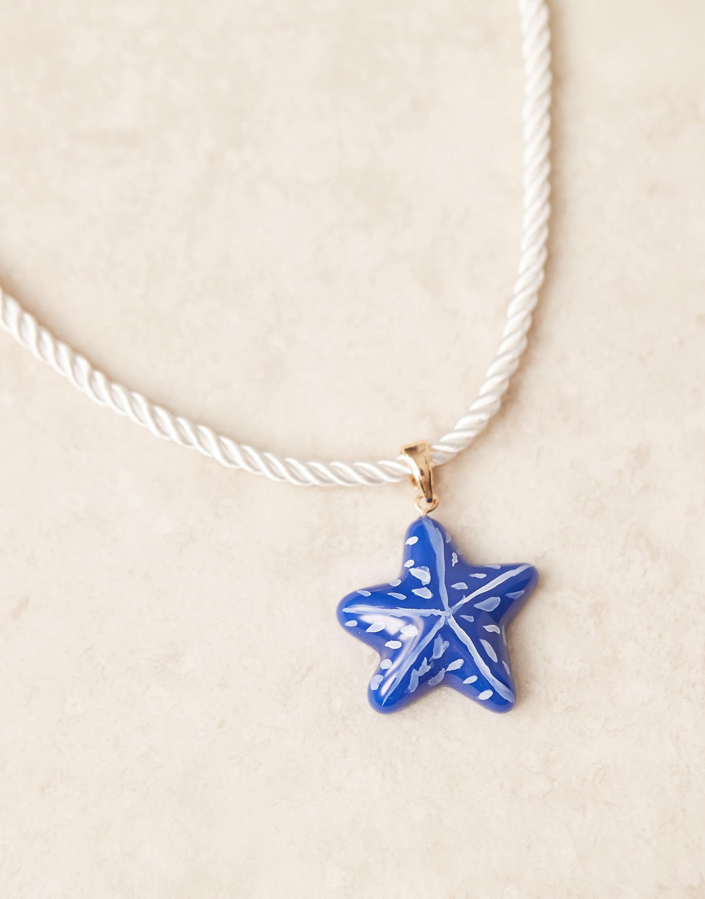 Resin Starfish Rope Necklace