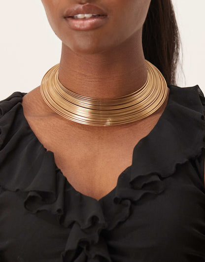 Wire Statement Collar Necklace