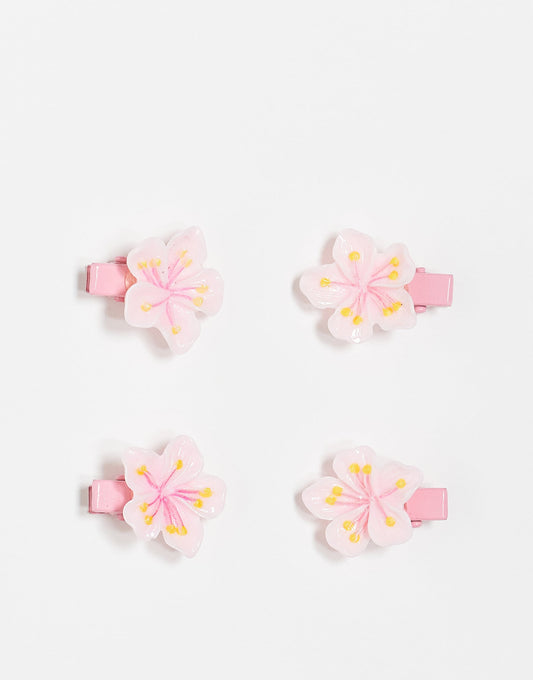 Pack Of 4 Mini Flower Hair Claws